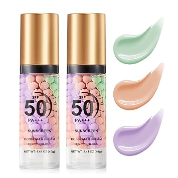 2PCS 3 en 1 imprimación para la cara antes del maquillaje corrector de