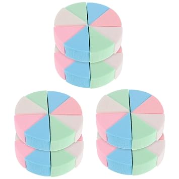 Mipcase 6 juegos de esponja triangular Puff esponja de maquillaje licuadora cosmética Puff cuerpo belleza Puff Mini Licuadoras Mineral Puff Corrector Puff Mezcla de soplo Mezclador Almohadillas de