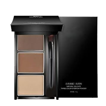 Polvo de cejas paleta de cejas de tres colores contorno de belleza lápiz de cejas maquillaje de ojos profesional relleno de cejas1