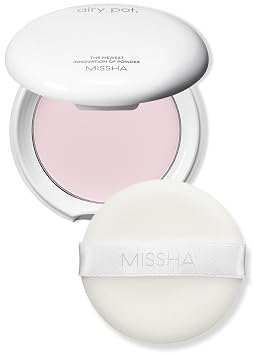 MISSHA Polvo de ajuste de pacto de polvo rosa prensado Airy Pot 0.176 oz