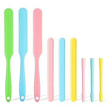 9 piezas de cera de silicona antiadherente aplicador de cera reutilizable depilación raspador de cera dura para esteticista belleza cosméticos salón personal hogar uso corporal