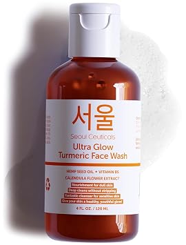 SeoulCeuticals Limpiador iluminador facial de cúrcuma coreana 4oz