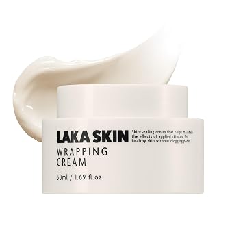 Laka Crema para envolver la piel, crema hidratante de ceramida PDRN para piel de vidrio húmedo, hidratación de barrera cutánea, probada no comedogénica, cuidado de la piel coreano, 1.69 onzas líquidas