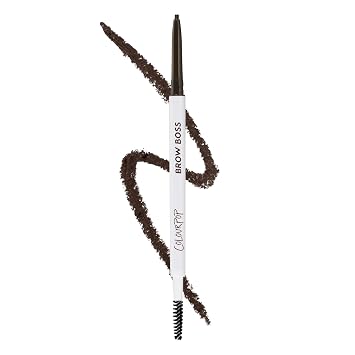 Colourpop Brow Boss Lápiz de cejas impermeable – Lápiz de cejas definidor con punta de precisión, giro retráctil y carrete integrado – 8 horas de uso – Crea trazos naturales similares al cabello – marrón ceniza (0.003 onzas)