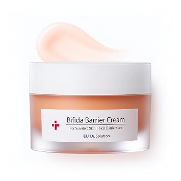 Bifida Barrier Cream, Hidratante CUSKIN Coreano Hidratante para el Cuidado de la Piel con Ceramida NP, Squalano y Ácido Hialurónico para Hidratación y Elasticidad de la Piel, 1.7 fl oz (1.69 Fl. Oz.)