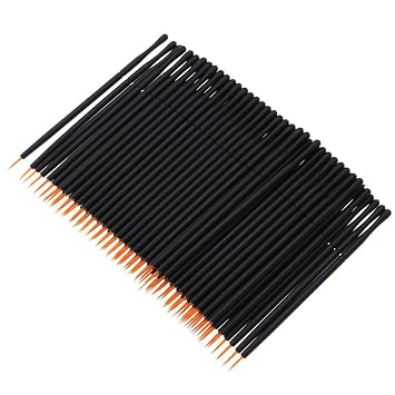 Disposable Eyeliner Wand Applicator Thin Tip 100pcs Black Plastic