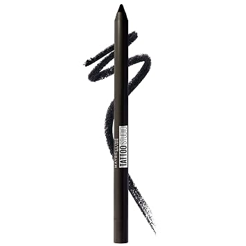 Maybelline TattooStudio - Lápiz delineador de ojos afilable, gel de larga duración, a prueba de agua, color ónice profundo (Deep Onyx), 0.04 onzas
