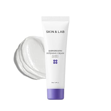 [SKIN &LAB] Crema intensiva Barrierderm de 1.7 fl oz, crema hidratante facial coreana para la piel, pantenol, cápsulas de ceramida crema facial y corporal, suave para todos, tamaño de viaje