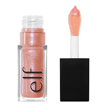 e.l.f. Aceite Labial Glow Reviver, Nutritivo e Hidratante con Acabado de Brillo Alto y Lavado de Color Transparente, Aroma a Menta, Sin Pegamento, Vegano y Libre de Crueldad, Codificado por Caramelo