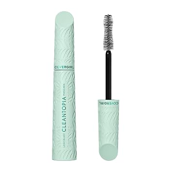 Covergirl Lash Blast Cleantopia Mascara, voluminizadora, a prueba de manchas, fórmula vegana, negro extremo 800, 1 unidad