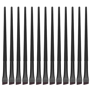 13pcs Angled Eyebrow Eyeliner Brush Set, Fine Slanted Applicator