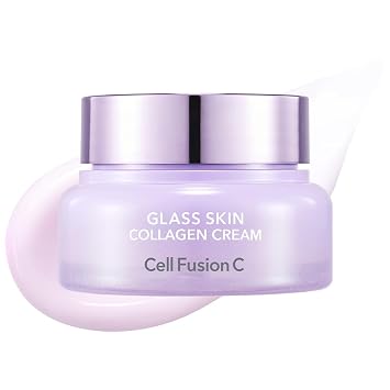 Cell Fusion C Crema de colágeno Glass Skin | Hidratante de colágeno para piel regordeta y brillante | Ácido hialurónico, niacinamida | Textura de gel animal, no grasosa | Cuidado de la piel coreano