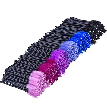 300 cepillos aplicadores eBoot multicolores y desechables para la máscara de las pestañas, en 6 colores