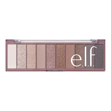e.l.f. Paleta de Sombras de Ojos Perfect 10, Diez Tonos Ultra-pigmentados Brillantes y Mate, Vegano y Libre de Crueldad, Oro Rosa Nude (El Empaque Puede Variar)