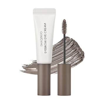 Gel de cejas teñido marrón oscuro, máscara de cejas Speedy Skinny Brow Brown, máscara de cejas teñida con cepillo de precisión delgado, gel de tinte de cejas a prueba de manchas, relleno de ojos