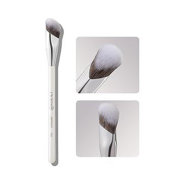 Albeaut Brocha correctora, en ángulo, para debajo de los ojos, para base pequeña, cepillo de mezcla facial de precisión (193 brocha correctora), 1 unidad