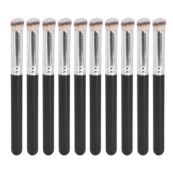 Juego de brochas de maquillaje corrector, 10 piezas, suave mini aplicador facial para mezclar incluso artistas de maquillaje profesionales principiantes