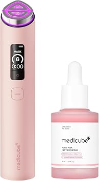 medicube PDRN Serum & Device Duo: PDRN Peptide Serum & Booster Pro X2 Rosa