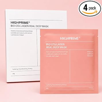 Highprime Mascarilla profunda de colágeno reafirmante, 4PK